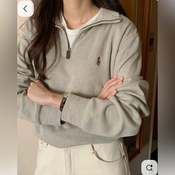 J Crew Cream Cable-Knit Zip Up Sweater - Picture 4 of 17